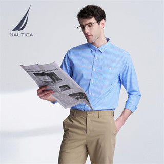  NAUTICA/诺帝卡 全棉 男士长袖衬衫 浅蓝4MY（WE3102） XL