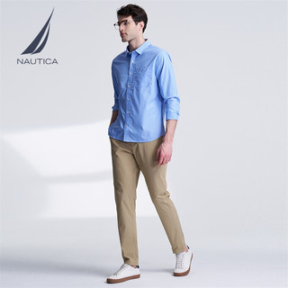  NAUTICA/诺帝卡 全棉 男士长袖衬衫 浅蓝4MY（WE3102） XL