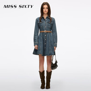  MISS SIXTY 收腰 女士牛仔连衣裙 腰带