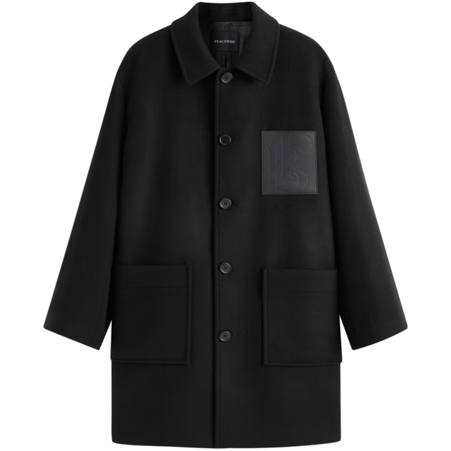 太平鸟 宽松 男士毛呢大衣