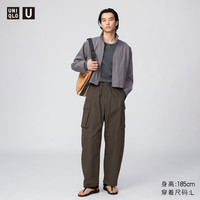 优衣库 宽腿工装裤男装女装合作款休闲裤户外机能482883 492574