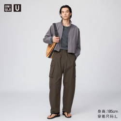 优衣库 宽腿工装裤男装女装合作款休闲裤户外机能482883 492574