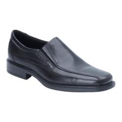 ecco 新泽西系列男士皮革乐福鞋 休闲平底低帮一脚蹬 Black 47 (13-13.5 US)