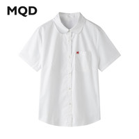 MQD/马骑顿 男士短袖衬衫 本白5 185