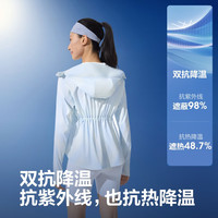  BOSIDENG/波司登 时尚百搭 女士防晒衣  浅蓝印花9550-浅春色 S 160/84A