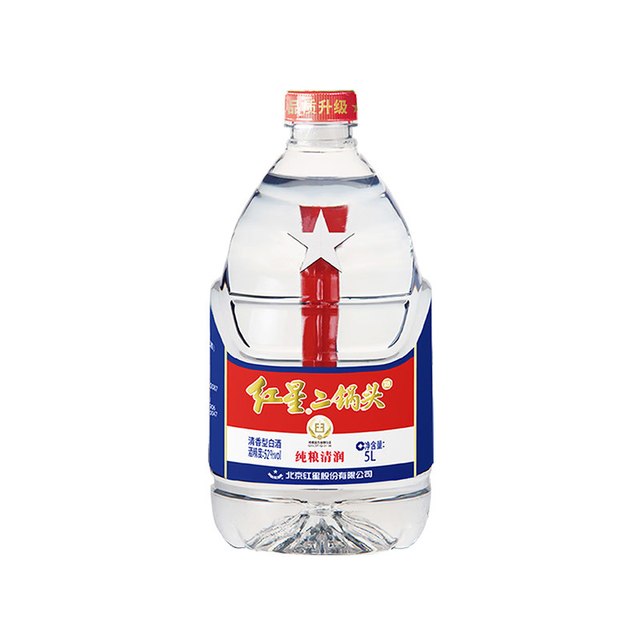 88VIP：红星 二锅头大桶 52度清香型白酒 5L桶装