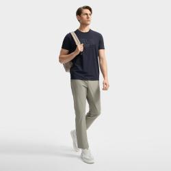 FILA 男装时尚商务休闲T恤男士基础圆领舒适透气简约百搭针织短袖衫