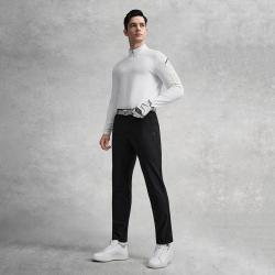 FILA 男装运动休闲裤男士简约舒适高弹基础针织长裤