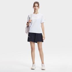 FILA 女装跑步健身运动休闲裤女士宽松简约舒适百搭梭织五分短裤