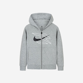  NIKE/耐克 纯棉舒适 男童开襟连帽卫衣 岩岭灰 160 /80 【身高158-170cm】