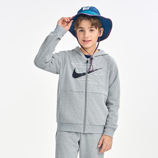  NIKE/耐克 纯棉舒适 男童开襟连帽卫衣 岩岭灰 160 /80 【身高158-170cm】