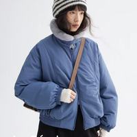 百亿补贴：芯羊 小个子短款棉服2025外套新款加厚冬季保暖翻领棉衣女棉袄宽松外套