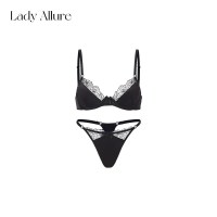 LADYALLURE 「LA」Lynx·荆棘暗码｜边界系列*性感豹纹蕾丝内衣女薄文胸套装