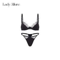 LADYALLURE 「LA」Lynx·荆棘暗码｜边界系列*性感豹纹蕾丝内衣女薄文胸套装