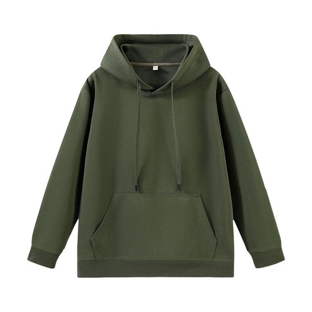 凡客诚品 连帽卫衣男秋季休闲运动长袖上衣外套 军绿 L