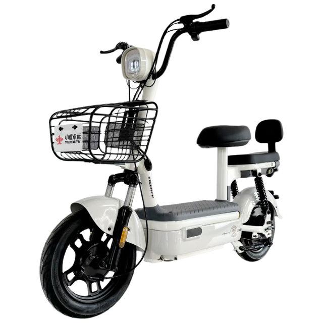 移动端、京东百亿补贴：驰小虎 长续航 电动自行车 铅酸电池 吉祥虎-40KM-白色