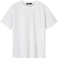 gxgjeans 字母刺绣徽章 男士短袖T恤 2XL (185) 白色