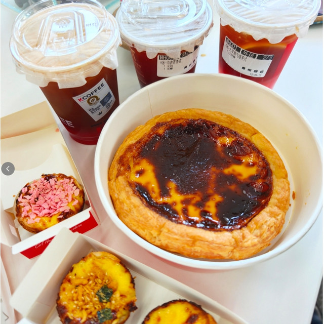 附实物晒单：肯德基 比脸还大的蛋挞+咖啡任选*3杯