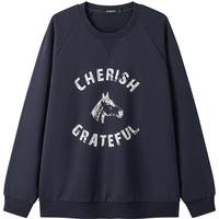 gxgjeans 26年新品 美式复古撞色宽松圆领卫衣 多色可选