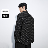 PEACEBIRD/太平鸟 休闲满印 男士衬衫 M