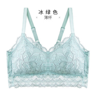  千奈美 收副乳 女士文胸 冰绿色 80A L (BC)