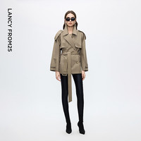 LANCY FROM25/朗姿 复古双排扣 女士风衣