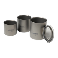 黑冰 轻量便携 双层钛杯三件套
