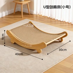 一人二宠 猫抓板猫窝剑麻躺椅一体床四季通用耐磨不掉屑凉睡窝沙发2026热卖