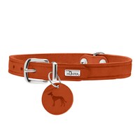 HUNTER 德国hunter奥尔堡真皮狗狗宠物项圈 小中大型犬牛皮脖圈牵引绳子