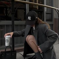 百亿补贴：NEW ERA 春上新男女情侣黑色硬顶刺绣NY运动棒球帽10531941