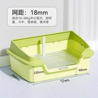 hipidog/嬉皮狗 不锈钢 狗狗厕所 手提式-抹茶绿【网距18mm】