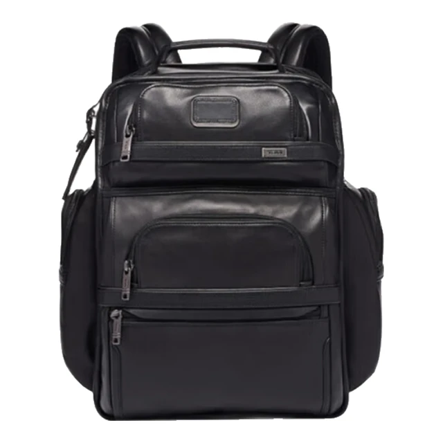 TUMI 途明 Alpha 3系列 男士皮革双肩包 09603578DL3 黑色