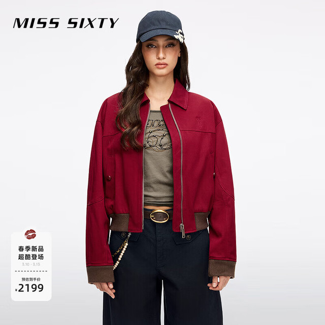 MISS SIXTY 复古蝴蝶结刺绣 女士外套