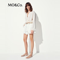 MO&Co./摩安珂 高腰宽松 女士牛仔短裤