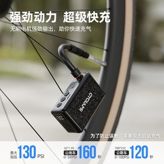  CYCLAMI 便携 迷你自行车充气泵 屏显 加强电池