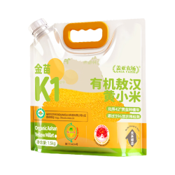 盖亚农场 有机敖汉黄小米1.5kg 健康五谷杂粮