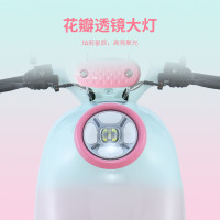 台铃 电动摩托车繁花复古版76公里长续航电动车1200W高速电摩铅酸电池72V23Ah外卖上班代步芙蓉粉