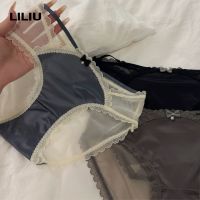 LILIU 蕾丝内裤女士性感纯欲风薄款透气2025不夹臀三角短裤头