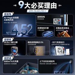 海尔 KFR-72LW/LTA1-1 新一级能效变频冷暖 3匹 立柜式空调