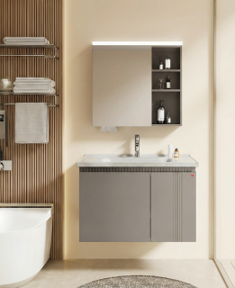 国家补贴、今日必买：京东京造 金属浴室柜 洗衣洗手盆柜组合一体 防水防潮不锈钢智能镜灯 80cm