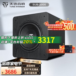 天逸 大功率有源超重低音炮 12寸 酒吧专用音箱 SUB 2000