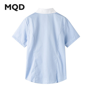  MQD/马骑顿 女士短袖衬衫 浅蓝4 160