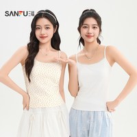 SANFU 蕾丝花边吊带背心 女装内搭 外穿胸垫 上衣 2026新款夏季