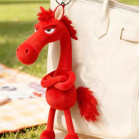 迪加伦 正版马年吉祥物钥匙扣挂件天选高冷包包挂饰毛绒玩偶新车送礼物品