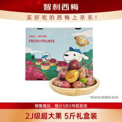 京鲜生  智利进口西梅2J级5斤礼盒装 单果重25g起