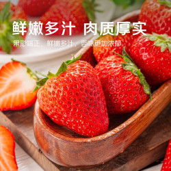 京觅 丹东草莓99红颜奶油水果礼盒 1000g/2斤装 单果15g+