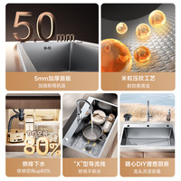  RIIFO/日丰卫浴 304不锈钢 厨房水槽+精铜天鹅颈