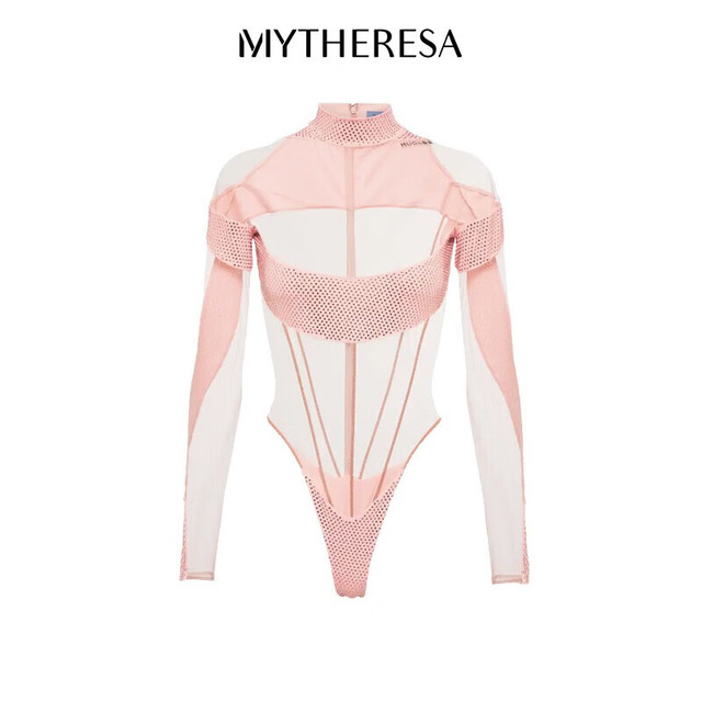 Mugler 女士拼接连体紧身衣 P00683016