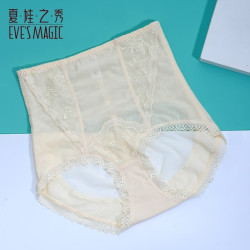 夏娃之秀 夏.娃.之.秀内裤女蕾丝内裤舒适夏季薄款束腰提臀收腹透气三角女士内搭内裤 肤色(塑身) M