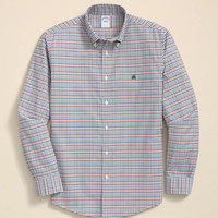 Brooks Brothers 男士多格纹免烫牛津纺衬衫